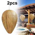 2 Pack Wasp Decoy Nest Simulated Deterrent Anti Nests Deter Wasps Free Garden