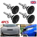 4x Car Quick Release Bumper Latch Push Button Bonnet Hood Pin Lock Clip Kit NEW