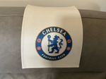 CHELSEA FOOTBALL CLUB CREST LOGO EMBLEM HEADREST COVER from AIRCRAFT SEAT
