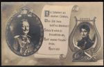 German Reich 1912 Map Wilhelm II. and poet thedor grains