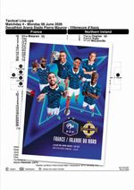 FRANCE v NORTHERN IRELAND 8 June 2026 Friendly FAN 12 pg + OFFICIAL LU