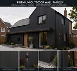 Pack of 12 Composite Outdoor Wall Panels 16 x 240CM Exterior Walls Covers 4.61m²