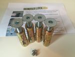 4x RAWL BOLTS - SECURITY FOR GARAGE DEFENDER RED OR BLACK MODEL M10 ANTI THEFT