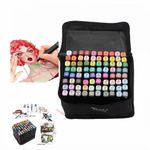 80 Dual Tip Colouring Pens – Fine & Broad Tip Art Set for Adults & Kids UKSTOCK