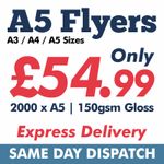 2000 A5 A4 A3 Flyers Leaflets Printed Full Colour Flyer Leaflet Printing Fast