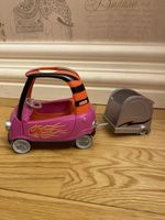 LOL Surprise Doll Little Tikes Cozy Coupe Pink Flame Car with Trailer 3SP1CY MGA