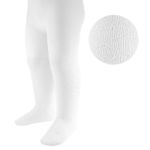 Baby Girls White Tights Cotton Blend Newborn 0-24 Months