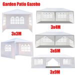 White 3x3/6/9M Heavy Duty Gazebo Marquee Canopy Outdoor Garden Patio Party Tent