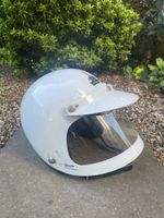 1970’s STADIUM PROJECT 6 CRASH HELMET & VISOR & PEAK LARGE SIZE NEW OLD STOCK