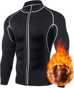 Neoprene Sauna Sweat Shirts Weight Loss Zipper Long Sleeve Body Shaper Workout