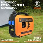 Inverter Generator Petrol 2000W Watts RocwooD Portable Camping
