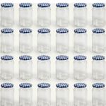 Nutley's 24 × 370ml, 1lb Jam Jars with Twist Off Blue Gingham Lids – Glass Jars