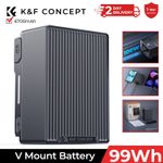 K&F CONCEPT V Mount Battery 99Wh 14.8V 6700mAh Battery w/ PD 100W Fast Charging