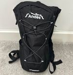 Andes Black Hydration Backpack Hiking Running, Bungee Front, Reflective Used