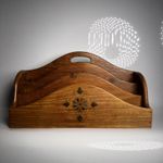 Lovely Vintage WOODCRAFTS Wooden Letter Rack / Stand