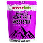 Monk Fruit Sweetener (Granulated) - 1kg - Keto 100% Natural Sugar Replacement