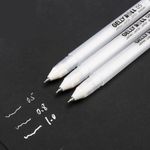 Sakura Gelly Roll White Gel Pen 0.5mm 0.8mm 1.0mm Highlight Pen Black Paper Art