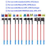 12V Car Add-a-Circuit Fuse Adapter Standard Mini Micro2 APS ATT Tap Blade Holder