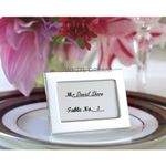 Silver Pearls - Mini - Photo Frames Wedding Favour | Place Card Holder