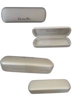 Genuine Christian Dior Silver Hard Eyeglass/Sunglass Case Designer Storage Box