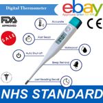 Digital Thermometer Medical LCD Audible Alarm Baby Adult Oral Ear Body Arm Fever