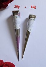 100% Organic Henna Fresh Handmade Mehndi Cones 20g, 15g (tip size 0.50mm)