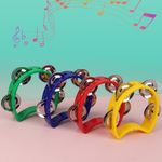 Tambourine For Adults Pleasant Jingle Sound Hand Cranked Bell Ringe Metal Bell