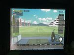 Indoor Golf Simulator Set Up. Square Golf Launcher, Gaming PC, Optoma Projector