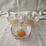 Vintage Apple Shaped Glass Bowls