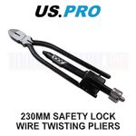 US PRO Tools 230MM Lock Wire Twisting/Twister Pliers For Locking Nut Safety Tie