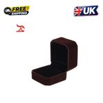 BLACK/PINK VELVET JEWELLERY BOX RING EARRINGS GIFT BOX NEW FOR WEDDING NEW UK..