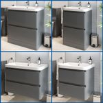 Modern Bathroom Vanity Unit Basin Sink Cabinet Floor Standing Wall Hung Storage