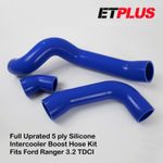 Silicone Intercooler Boost Hose Kit fits Ford Ranger 3.2 TDCI 2011+ Uprated 5Ply