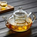 1pc Heat-Resistant Glass Teapot 400ml/600ml/800ml/1000ml Flower Tea Pot - NEW
