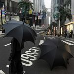 Black Gothic Umbrella Long Handle UV Protection Sun Rain Parasol Men Women