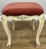 Footstool Vintage French Shabby Chic Upholstered Stool Decorative Seat LOT 4950
