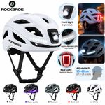 ROCKBROS Cycling Light Helmet Bike Ultralight Helmet Electric Bicycle Helmet USB