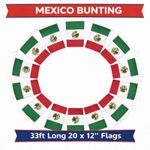 🇲🇽 Mexico Flag Bunting 10m World Cup 2026 Cinco de Mayo Speedy Delivery