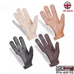 Archery leather 4 finger glove beige brown black dark brown shooting gloves