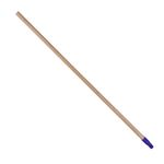 120 cm Long Wooden Outdoor Broom or Mop Handle with PVC Screw In Fixing NEW