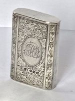 Antique Victorian Silver Flip Top Vesta Case HOWARD JAMES  BIRMINGHAM 1885