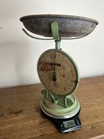 Antique Salter’s Green Family Scale Pan & Weight - Up to 5kg