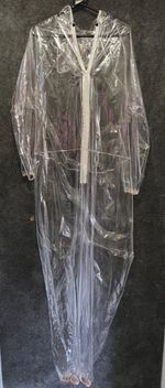 Soft Crystal Clear PVC Hooded Bodysuit  Size 2XL Chest 50”