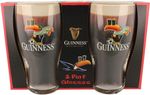 Guinness Official Pint Glass Gift Set – Twin Football Toucan Design – Set of 2