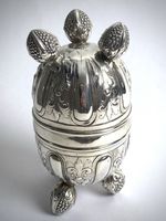 Antique Solid Silver Sterling Pair Marriage Beakers 19th.  Century