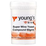 YOUNG'S Super Wine Yeast Compound - 60g Resealable Tub - Wine High Alcohol