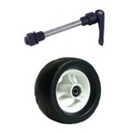 Motocaddy Golf Trolley Silver Front Wheel With Axle Kit & Bearings Replacement