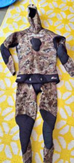 Cressi Men's 5mm Full Length Camo Wetsuit with Hood, Size L