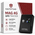 SafeTag Mag 4G GPS Tracker - Real Time Magnetic GPS Tracker for Car/Van/Vehicle