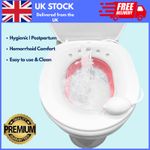 Sitz Bath for Hemorrhoids & Postpartum Care with Flusher Toilet Soaking Basin